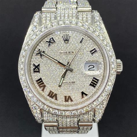 rolex date date iced out|iced out rolex datejust 41mm.